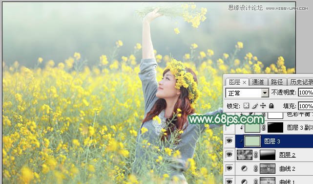 Photoshop给春季外景女孩添加柔和逆光效果,PS教程,PS家园网