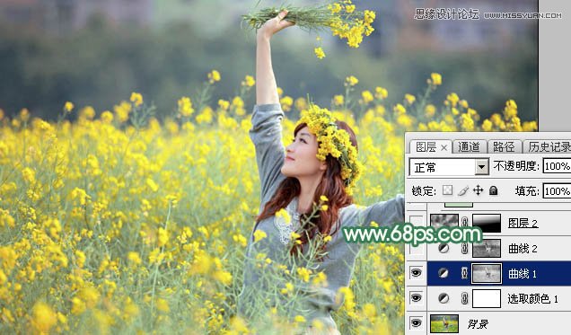Photoshop给春季外景女孩添加柔和逆光效果,PS教程,PS家园网