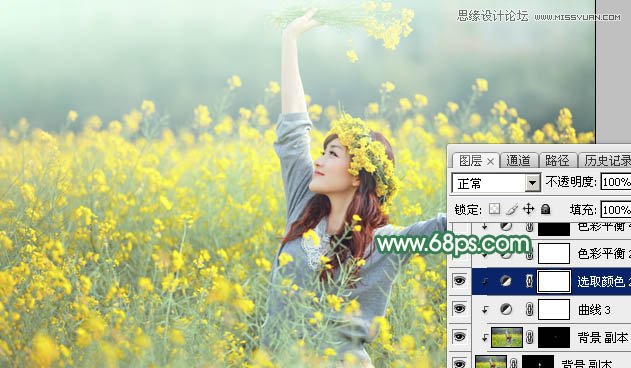 Photoshop给春季外景女孩添加柔和逆光效果,PS教程,PS家园网