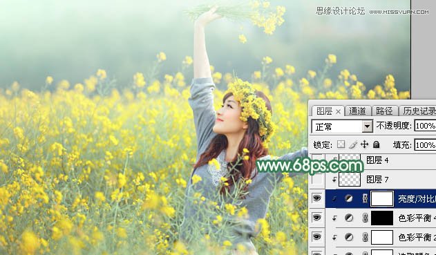 Photoshop给春季外景女孩添加柔和逆光效果,PS教程,PS家园网