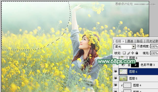 Photoshop给春季外景女孩添加柔和逆光效果,PS教程,PS家园网