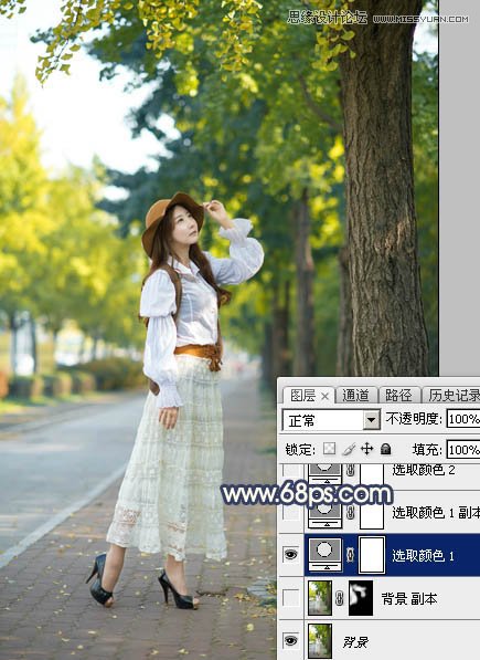 Photoshop给外景人像添加金黄色夕阳效果,PS教程,PS家园网