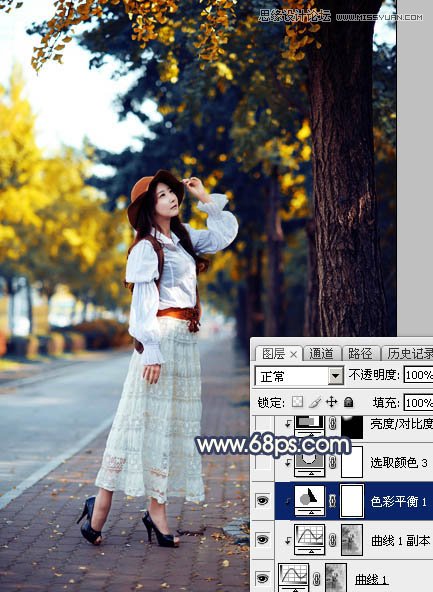 Photoshop给外景人像添加金黄色夕阳效果,PS教程,PS家园网