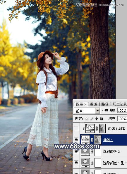Photoshop给外景人像添加金黄色夕阳效果,PS教程,PS家园网