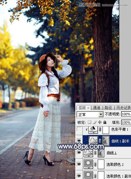 Photoshop给外景人像添加金黄色夕阳效果,PS教程,PS家园网