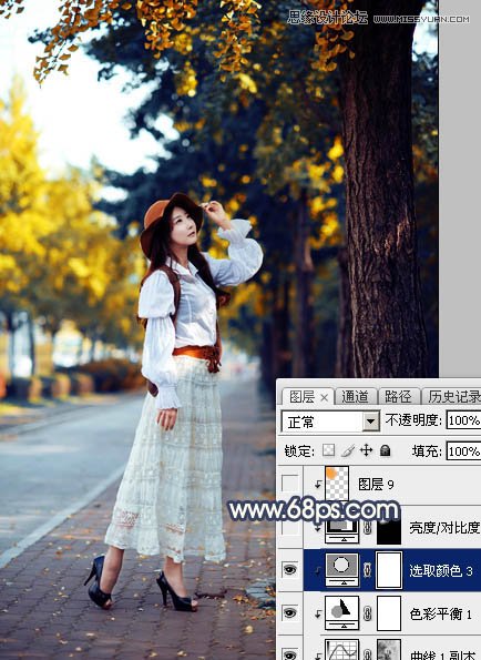 Photoshop给外景人像添加金黄色夕阳效果,PS教程,PS家园网