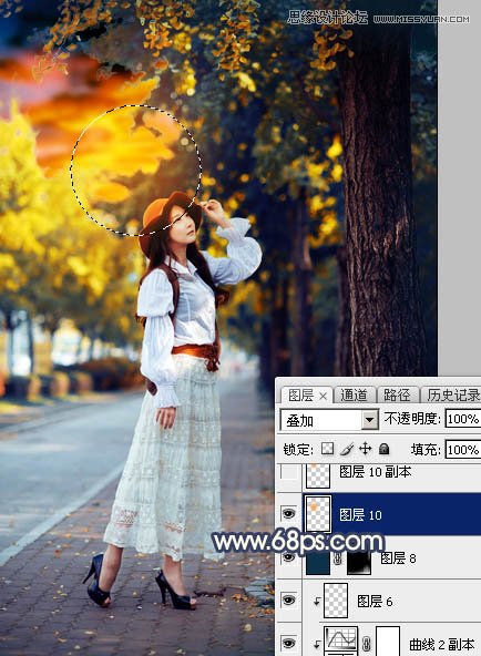 Photoshop给外景人像添加金黄色夕阳效果,PS教程,PS家园网
