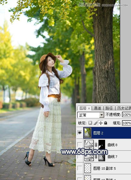 Photoshop给外景人像添加金黄色夕阳效果,PS教程,PS家园网