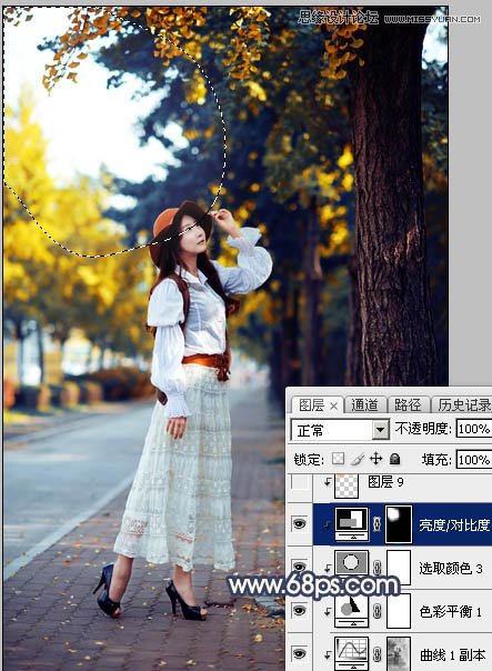 Photoshop给外景人像添加金黄色夕阳效果,PS教程,PS家园网