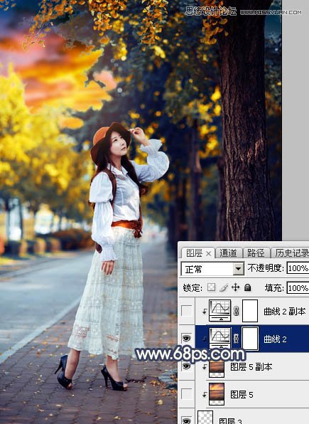 Photoshop给外景人像添加金黄色夕阳效果,PS教程,PS家园网