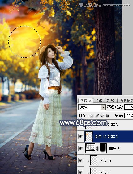 Photoshop给外景人像添加金黄色夕阳效果,PS教程,PS家园网