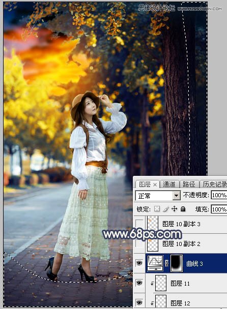 Photoshop给外景人像添加金黄色夕阳效果,PS教程,PS家园网