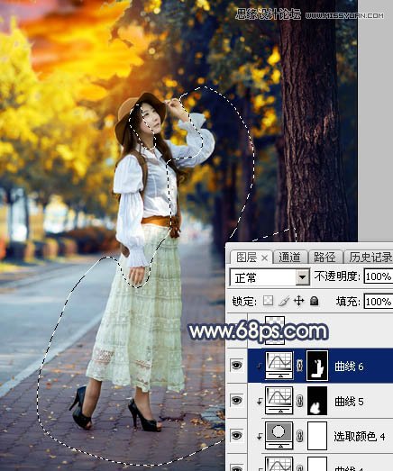 Photoshop给外景人像添加金黄色夕阳效果,PS教程,PS家园网