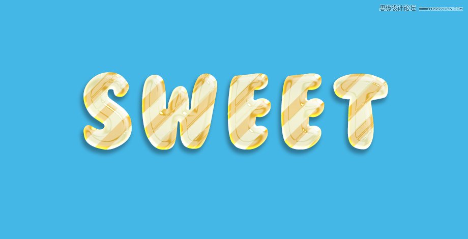 Photoshop设计糖果风格的3D艺术字教程