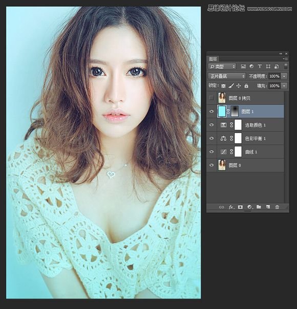 Photoshop给清纯女孩转唯美手绘效果图