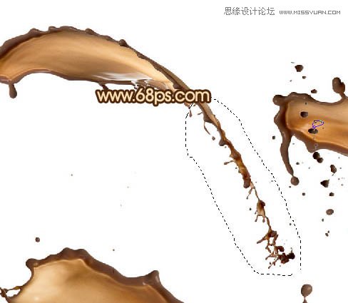 Photoshop制作动感的咖啡喷溅艺术字教程