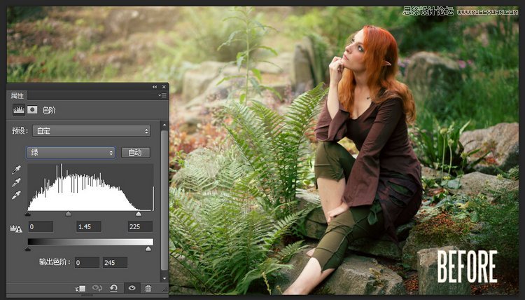Photoshop调出外景人像甜美的小清新色调