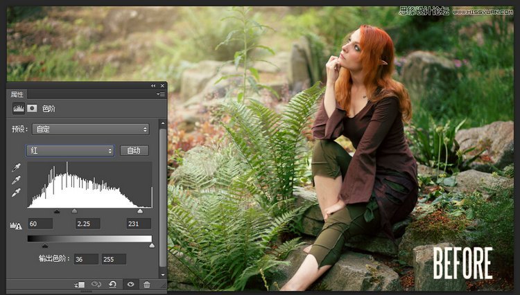 Photoshop调出外景人像甜美的小清新色调