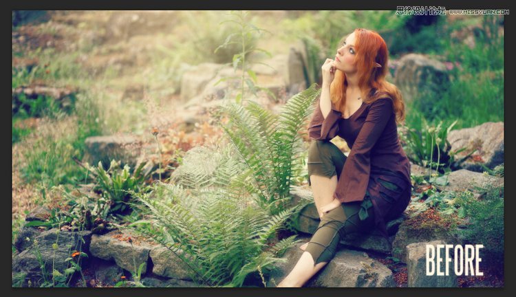 Photoshop调出外景人像甜美的小清新色调