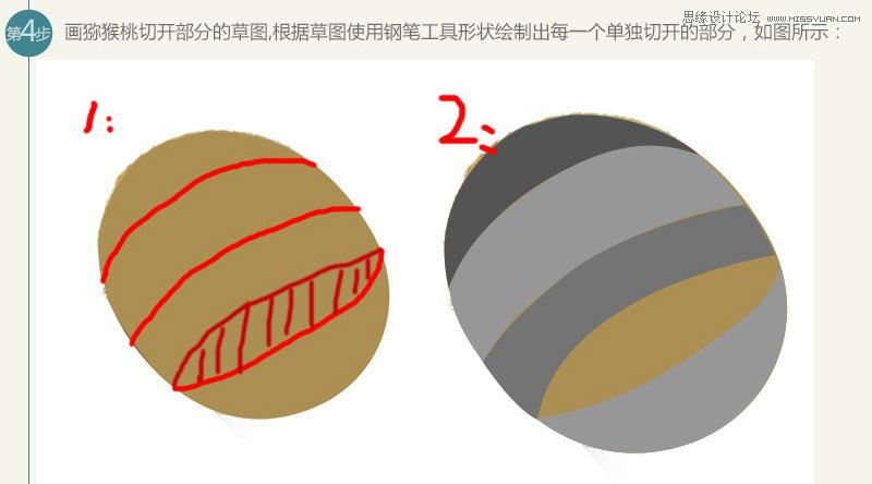 Photoshop合成被刀切开的猕猴桃效果图