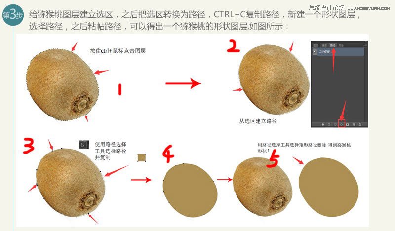 Photoshop合成被刀切开的猕猴桃效果图