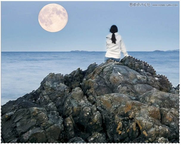 Photoshop合成头顶火焰燃烧效果的森林鹿王