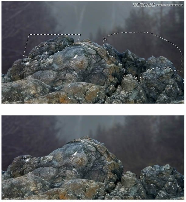 Photoshop合成头顶火焰燃烧效果的森林鹿王