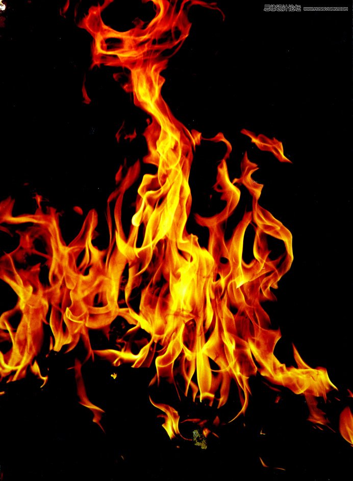 Photoshop合成头顶火焰燃烧效果的森林鹿王