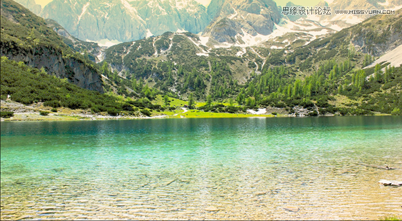 Photoshop修复细节严重缺失的风景照片