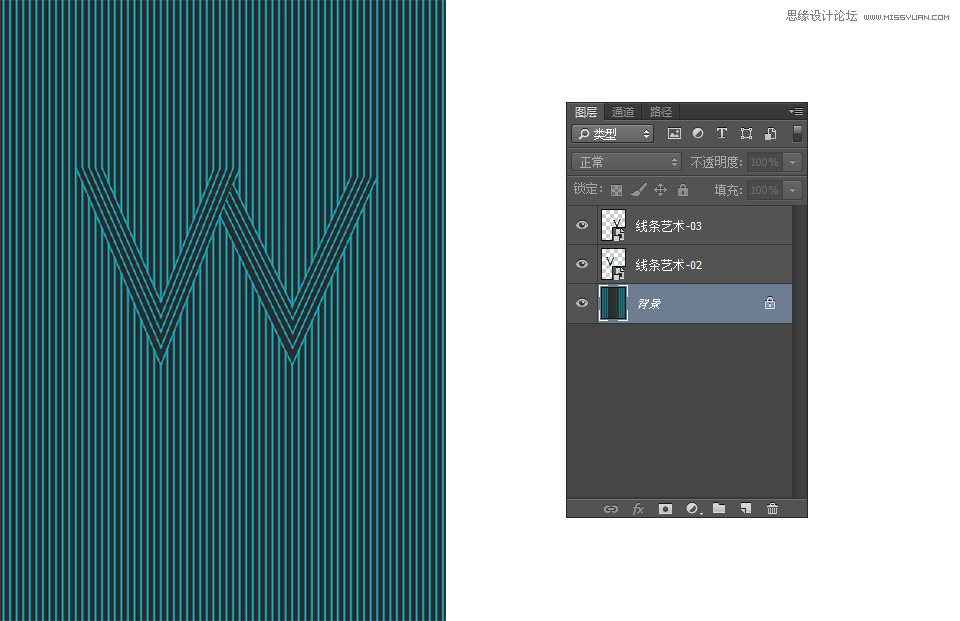 Illustrator结合PS绘制创意的线条艺术海报