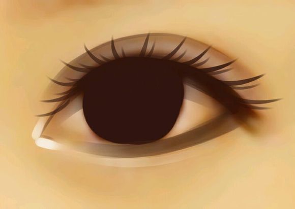 Photoshop解析照片转手绘之眼睛的画法过程