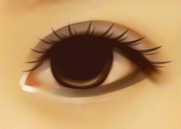 Photoshop解析照片转手绘之眼睛的画法过程