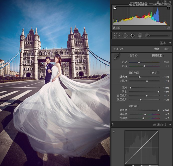 Lightroom调出婚纱照片高动态HDR效果