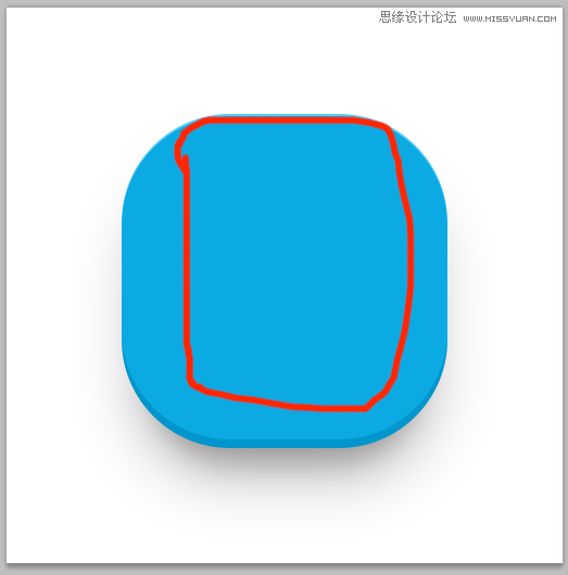 Photoshop设计蓝色质感的方形APP图标