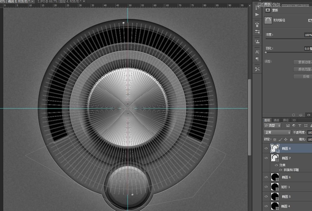 Photoshop绘制逼真的播放器音量旋钮图标