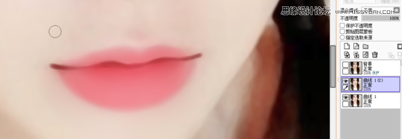 Photoshop详解水嫩嘴巴的转手绘绘制方法