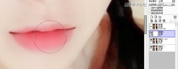 Photoshop详解水嫩嘴巴的转手绘绘制方法