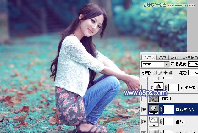 Photoshop调出果子人像照片梦幻蓝色调