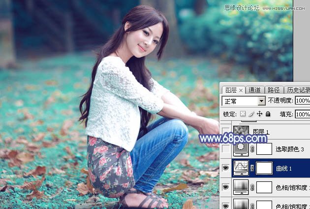 Photoshop调出果子人像照片梦幻蓝色调