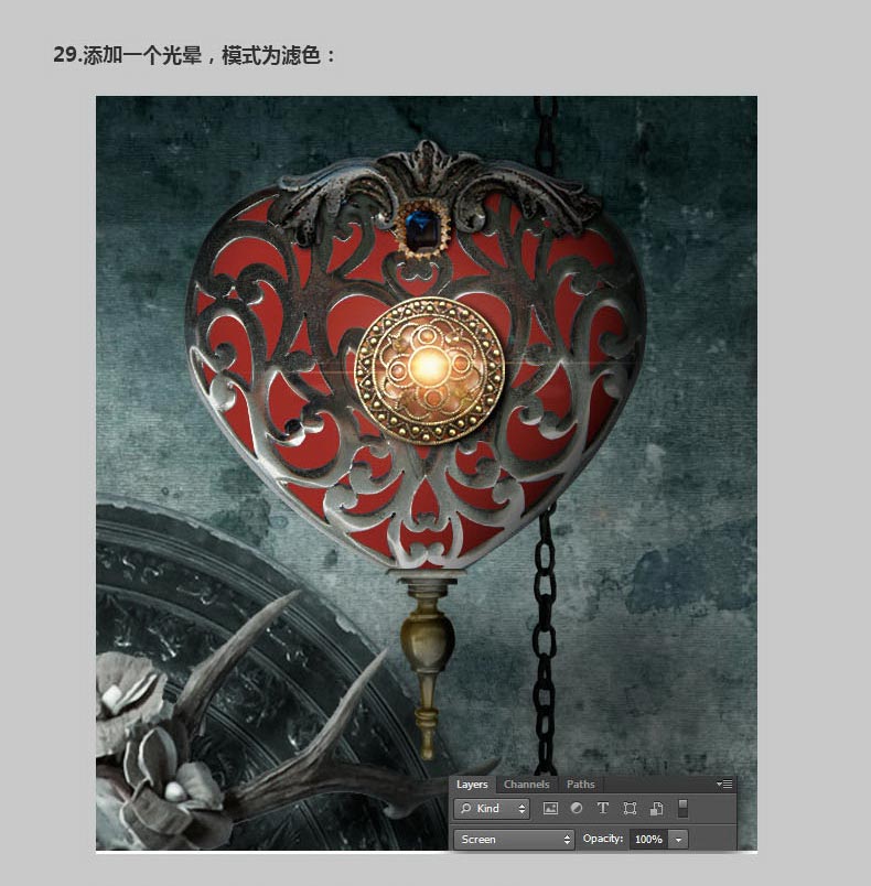 Photoshop合成恐怖气氛的木偶提线傀儡