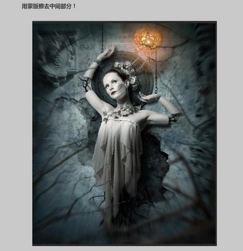 Photoshop合成恐怖气氛的木偶提线傀儡