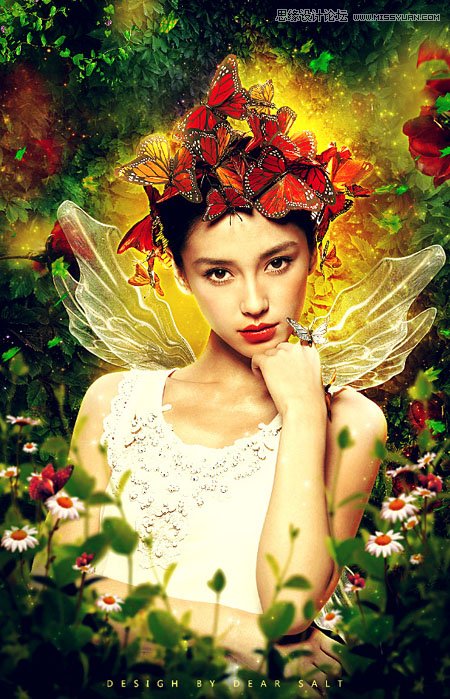 Photoshop合成唯美的蝴蝶仙子效果图