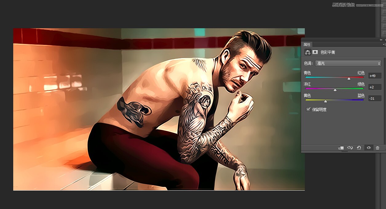 Photoshop巧用滤镜把真人处理成GTA5效果