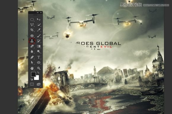 Photoshop合成超酷的生化危机海报效果图