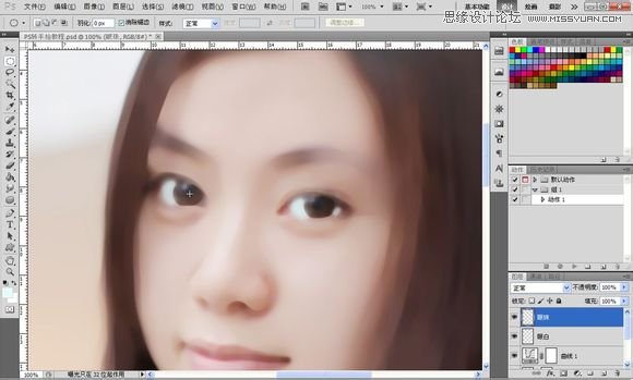 Photoshop为美女照片转成唯美的手绘鲜果