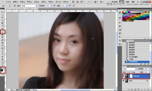 Photoshop为美女照片转成唯美的手绘鲜果