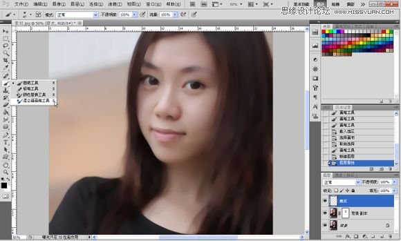 Photoshop为美女照片转成唯美的手绘鲜果