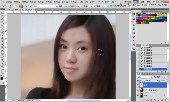 Photoshop为美女照片转成唯美的手绘鲜果