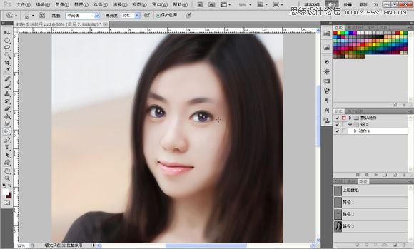 Photoshop为美女照片转成唯美的手绘鲜果