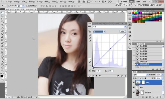 Photoshop为美女照片转成唯美的手绘鲜果